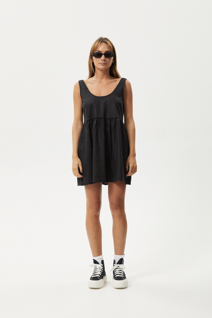 Afends Jesse Hemp Mini Dress Black