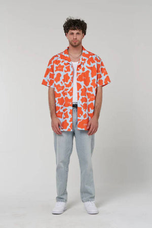 Crate Party Time S/S Shirt Light Blue Orange