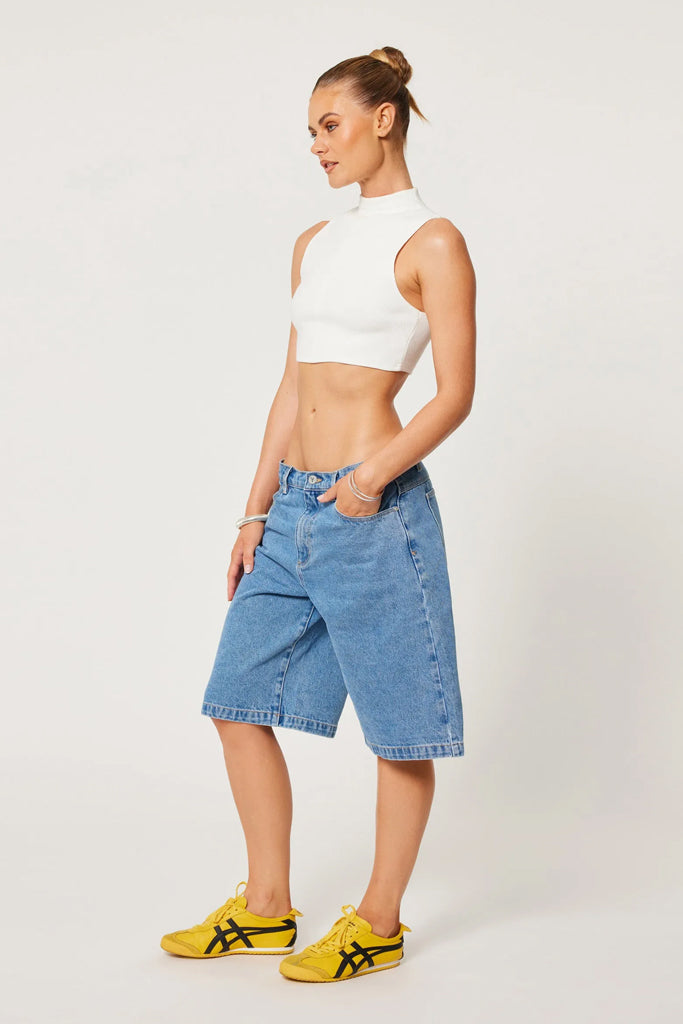 Abrand 95 Super Baggy Jort Naomi  Mid Blue