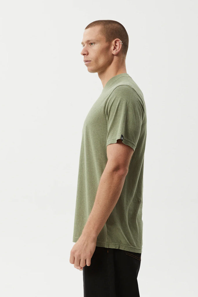 Afends Classic - Retro Tee - Oil Green