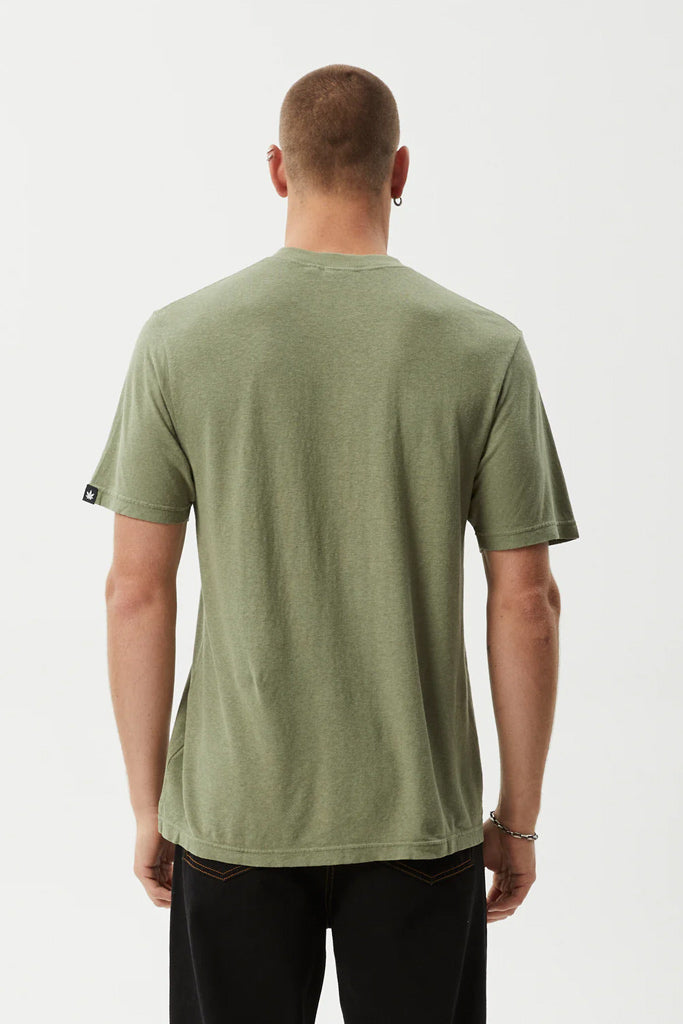 Afends Classic - Retro Tee - Oil Green