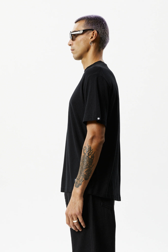 Afends Classic Hemp Retro Fit Tee Black