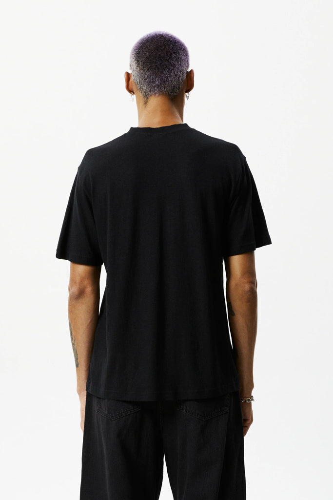 Afends Classic Hemp Retro Fit Tee Black