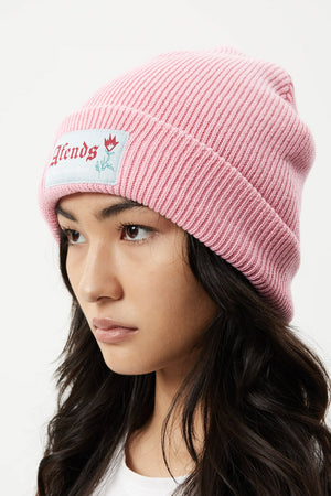 Afends Homely Recycled Knit Beanie Pink