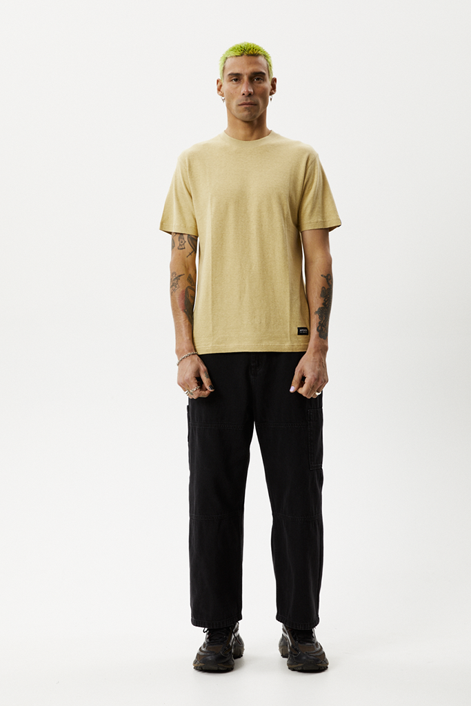 Afends Classic Hemp Retro Fit Tee Camel