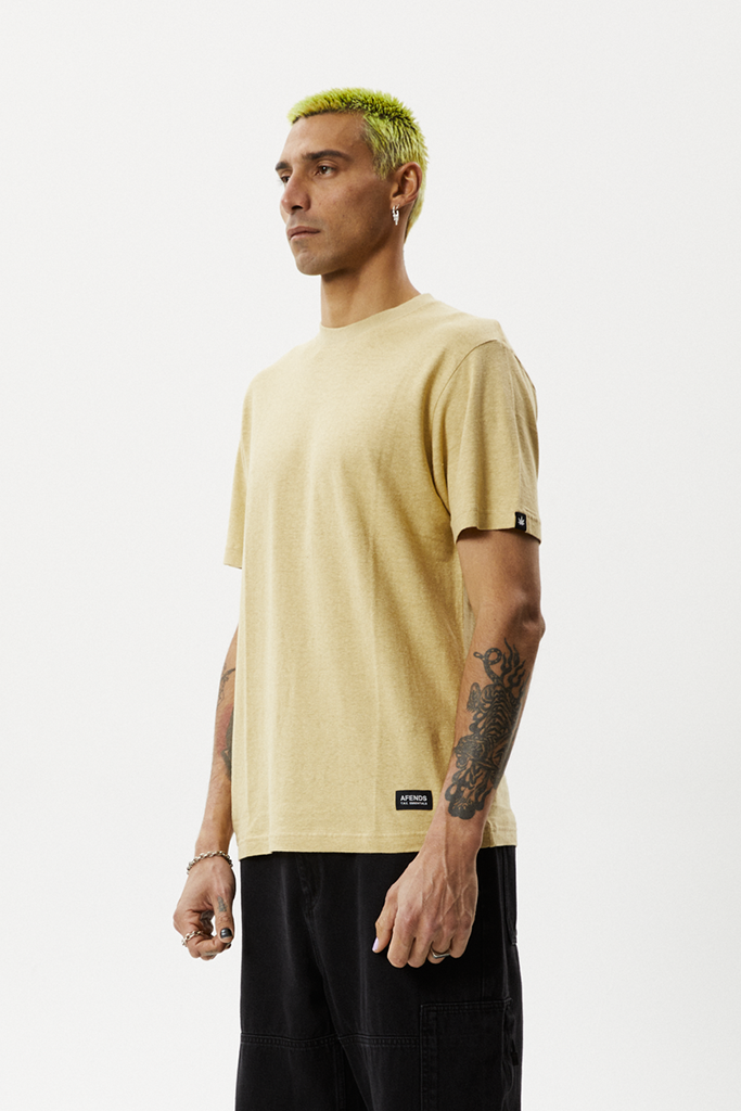 Afends Classic Hemp Retro Fit Tee Camel