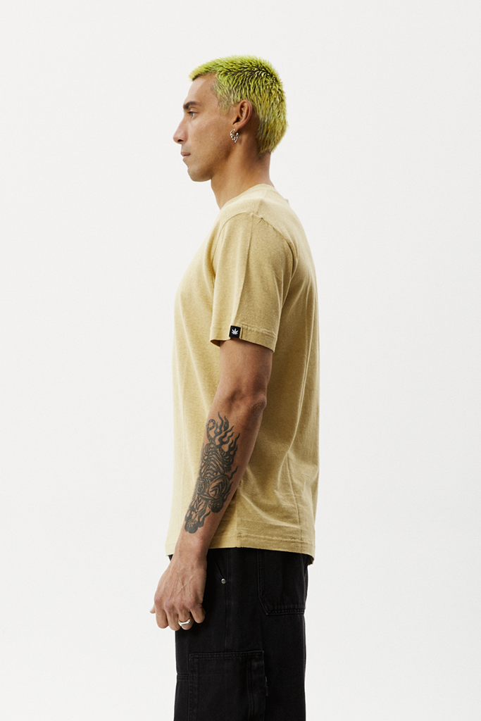 Afends Classic Hemp Retro Fit Tee Camel