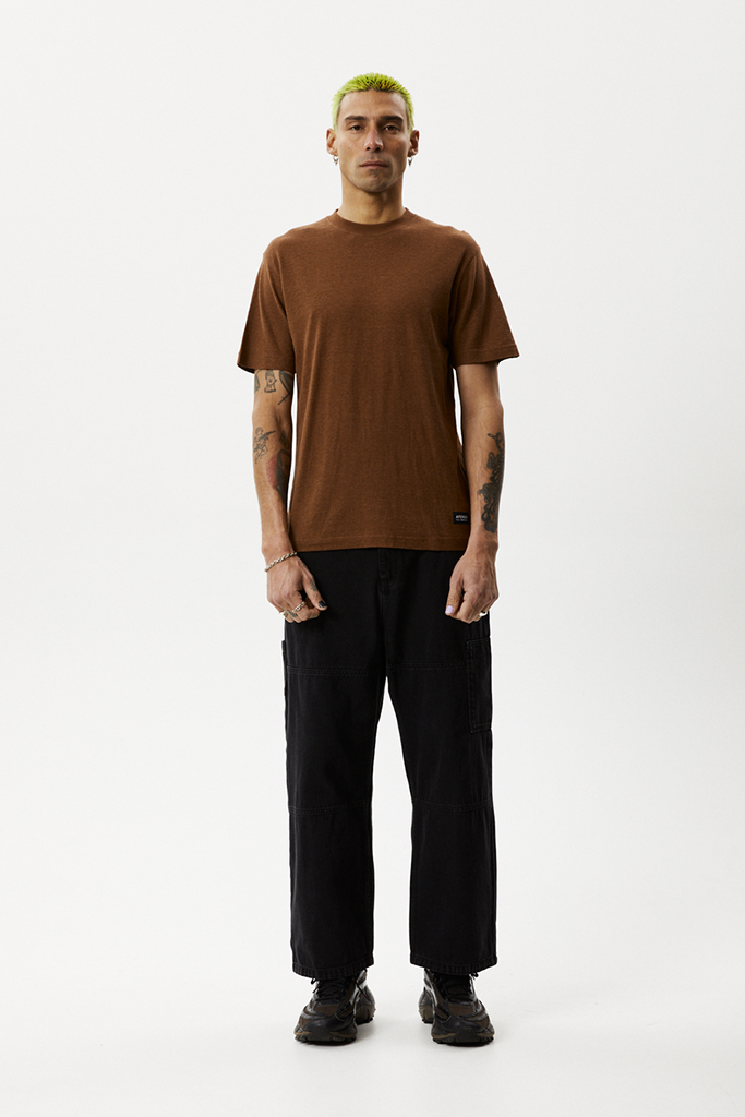 Afends Classic Hemp Retro Fit Tee Toffee