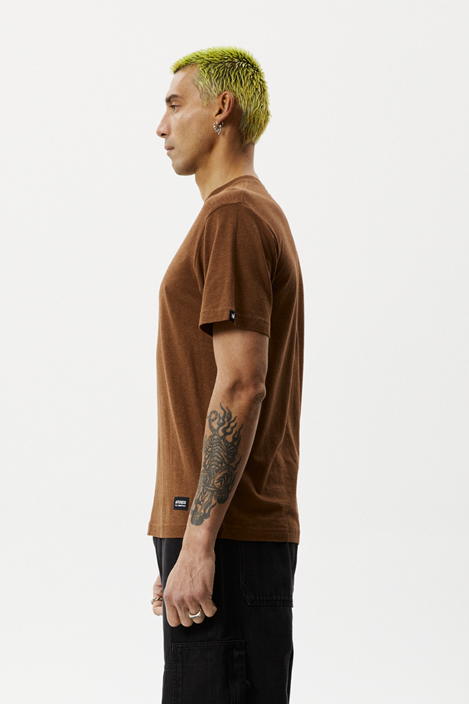 Afends Classic Hemp Retro Fit Tee Toffee