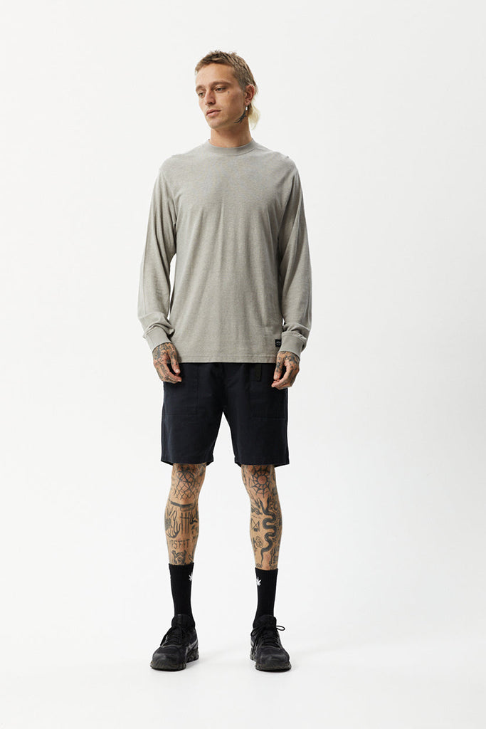 Afends Essential Hemp Retro L/S Tee Olive