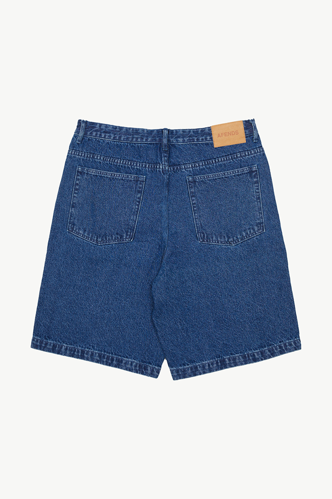 Afends Lil C Hemp Denim Baggy Shorts - Authentic Blue