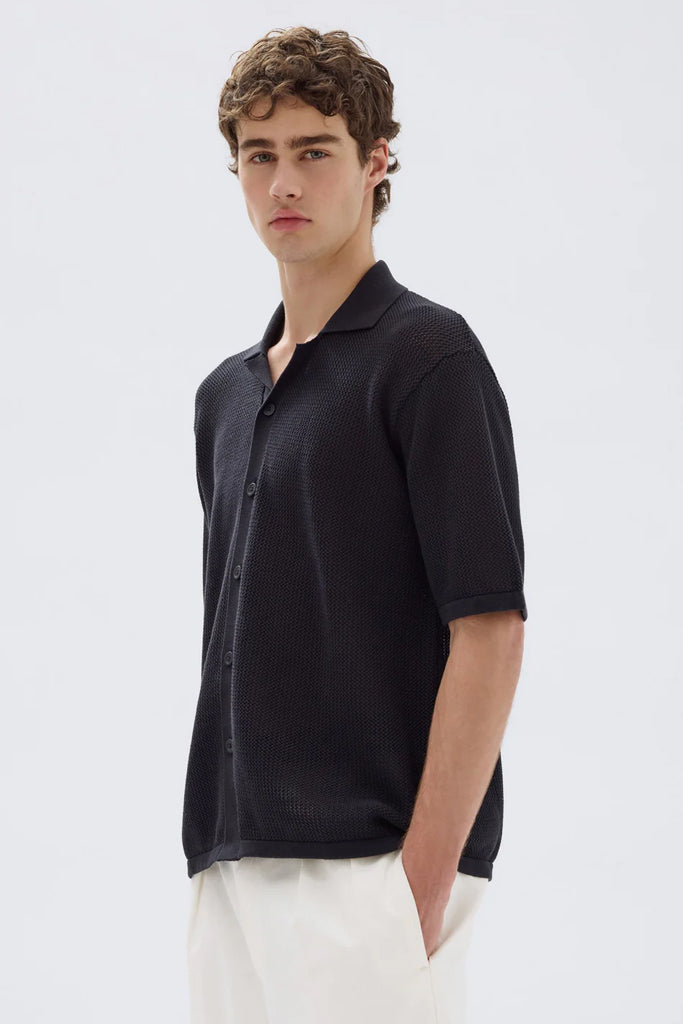 Assembly Beck Knit Short Sleeve Shirt True Navy