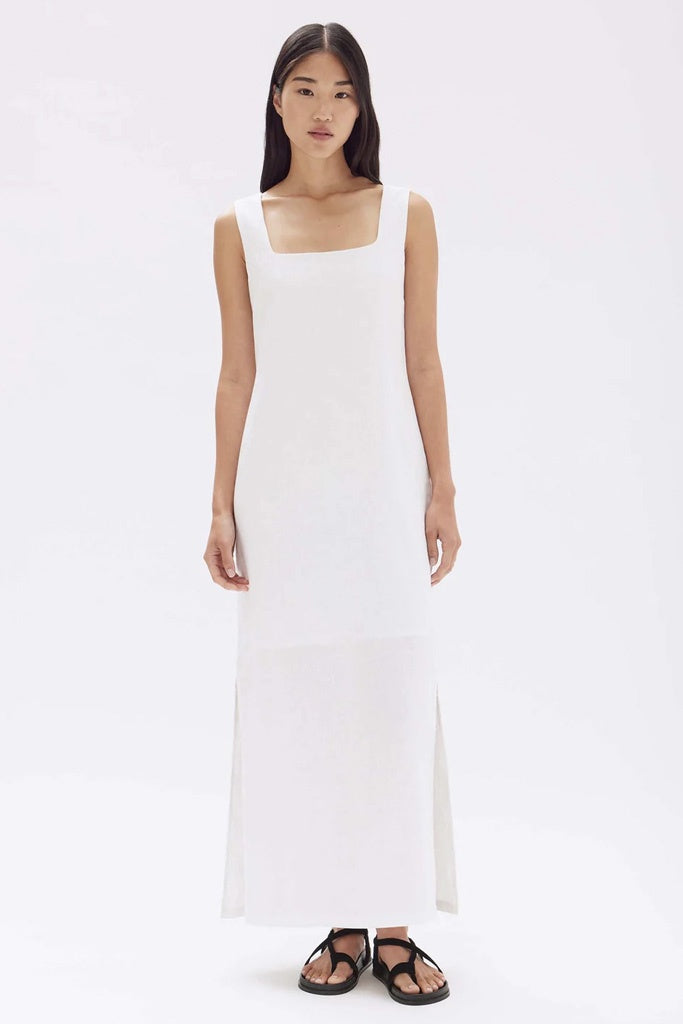 Assembly Georgina Linen Maxi Dress White