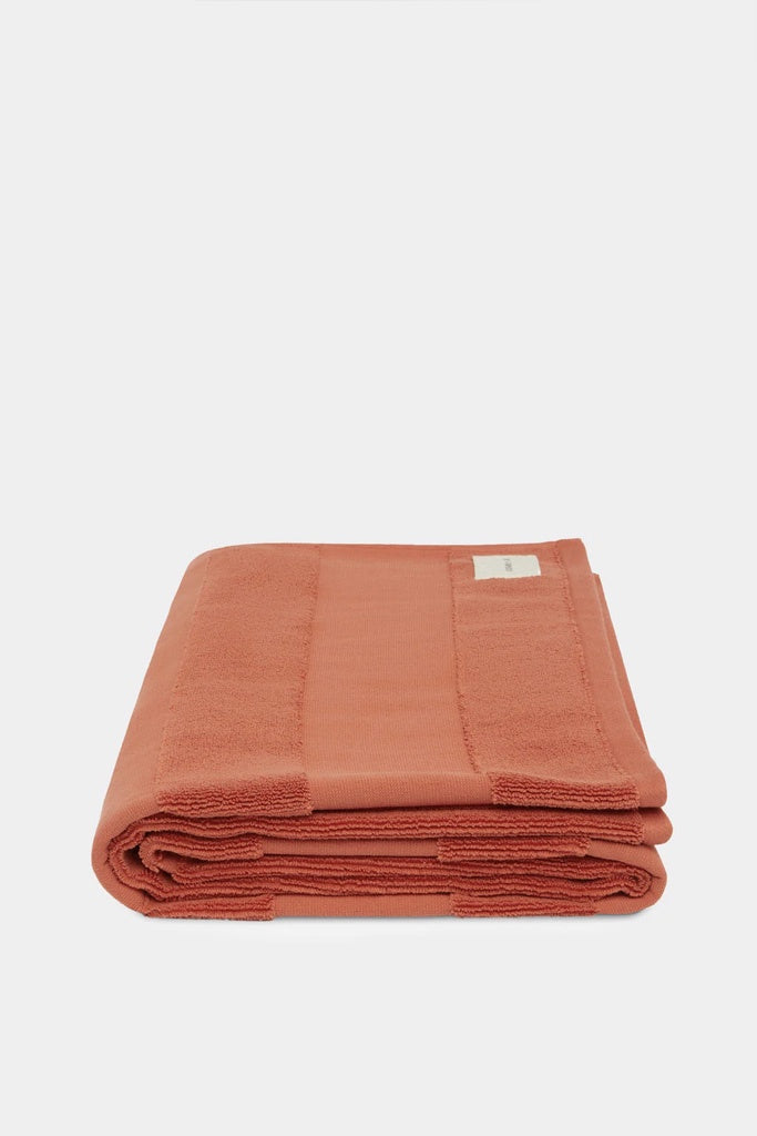 Assembly Jacquard Tile Beach Towel Papaya