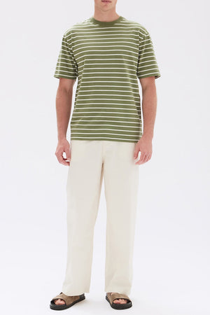 Assembly Cohen Stripe Tee Pandan/Antique White