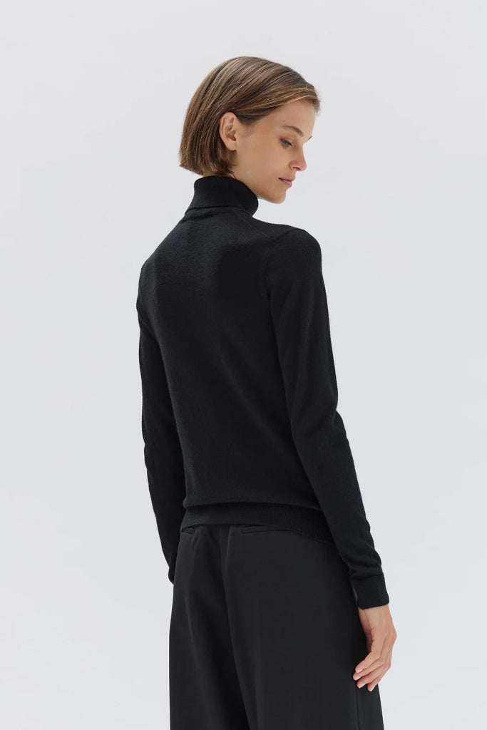 Assembly Nia Wool Long Sleeve Top Black