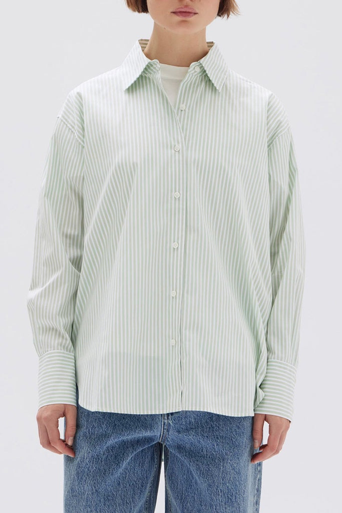 Assembly Signature Poplin Shirt Rosemary/White