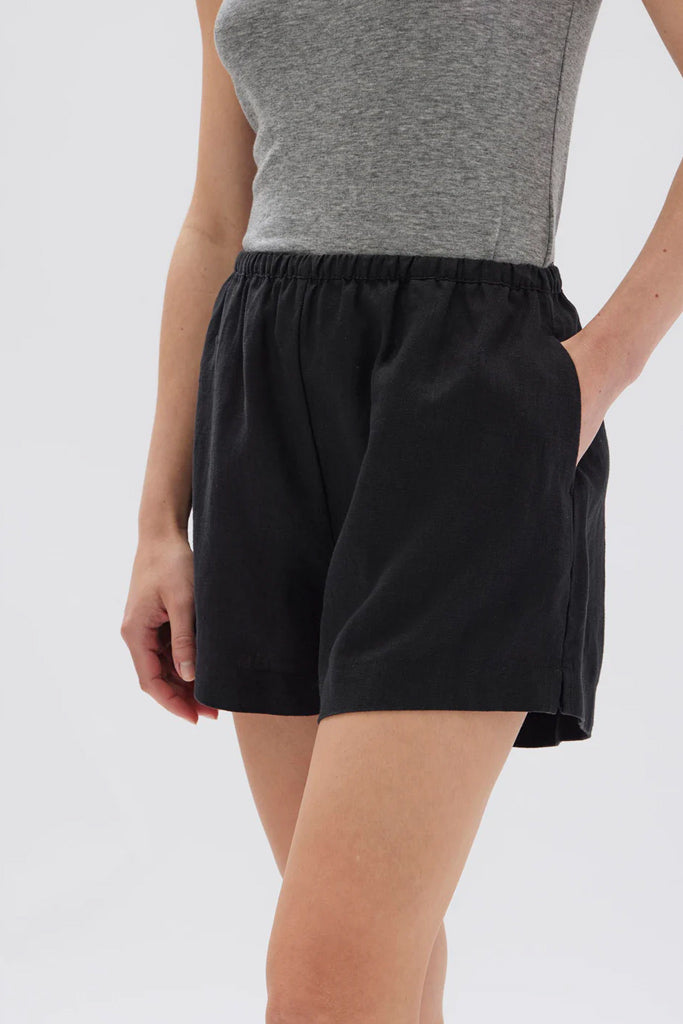 Assembly Stella Linen Short Black