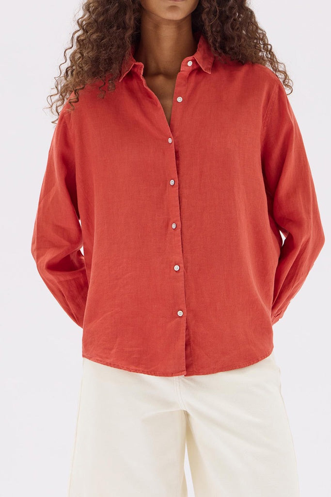 Assembly Xander Long Sleeve Shirt Papaya