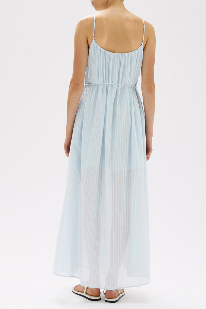 Assembly Cammy Stripe Maxi Dress Blue Haze/White