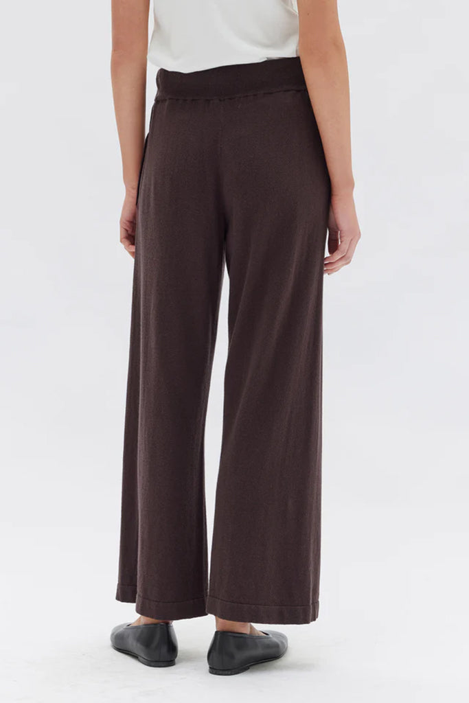 Assembly Cotton Cashmere Wide Leg Pant Chestnut