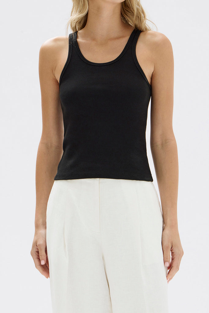 Assembly Drew Rib Tank Black