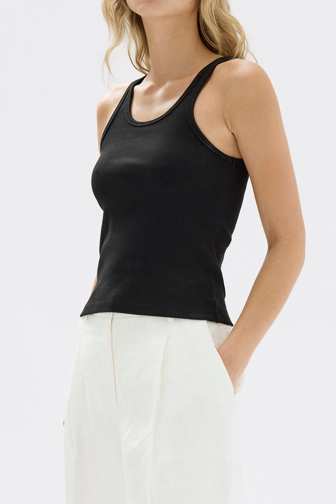 Assembly Drew Rib Tank Black