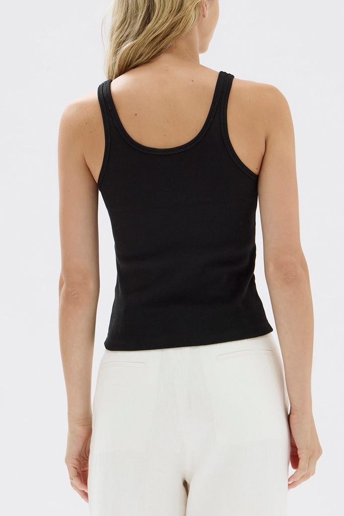 Assembly Drew Rib Tank Black