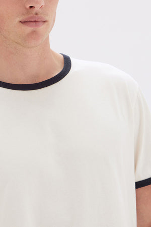 Assembly Elliot Ringer Tee Cream True Navy