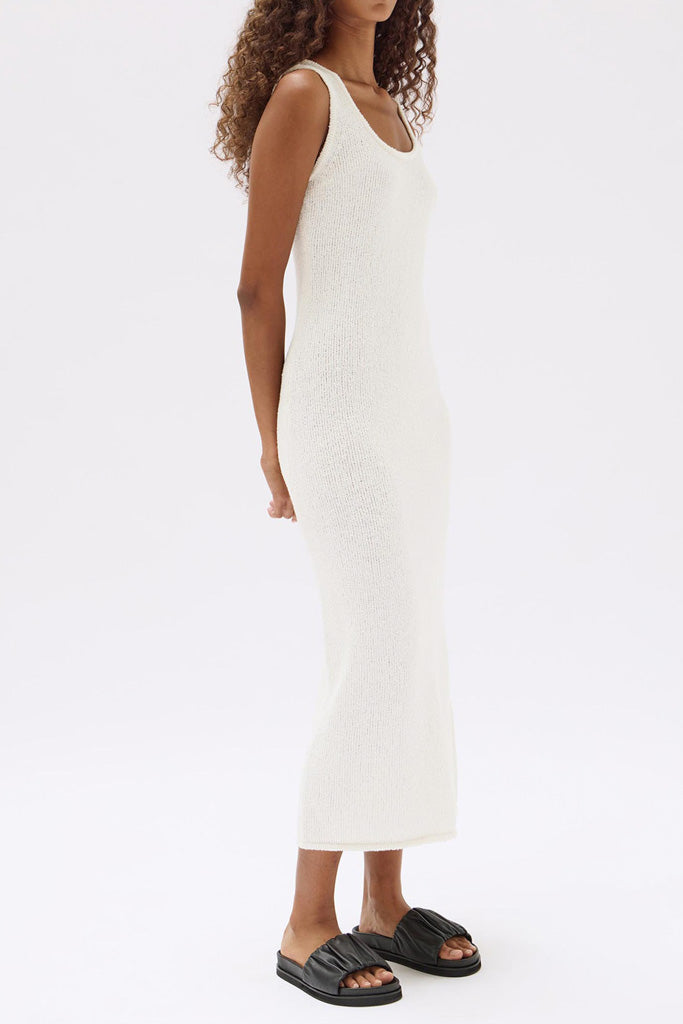 Assembly Lucinda Boucle Knit Maxi Dress Cream