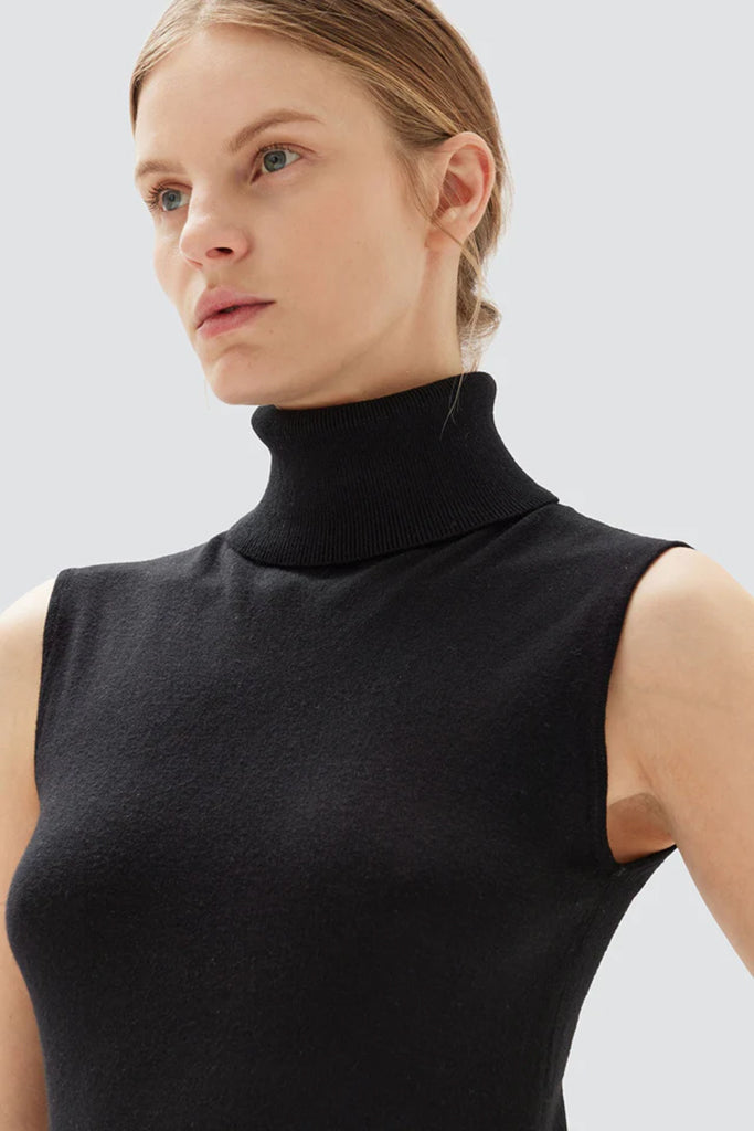 Assembly Marcella Cotton Cashmere Top Black