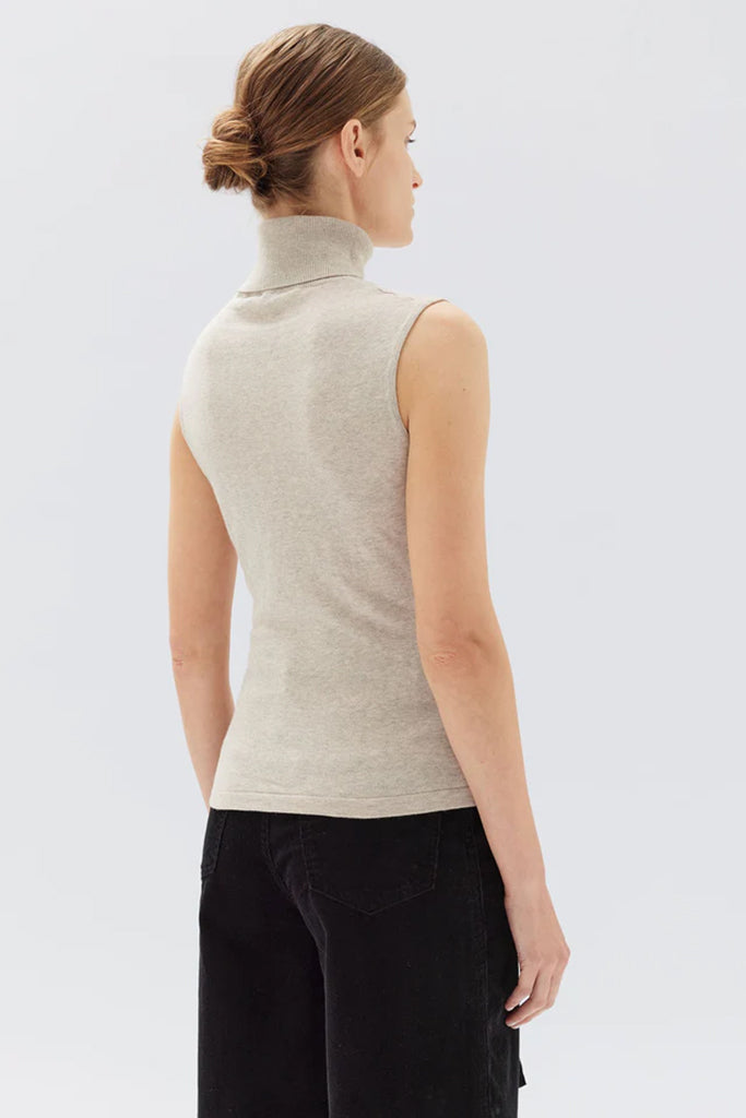 Assembly Marcella Cotton Cashmere Top Oat Marle