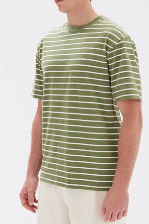 Assembly Cohen Stripe Tee Pandan/Antique White