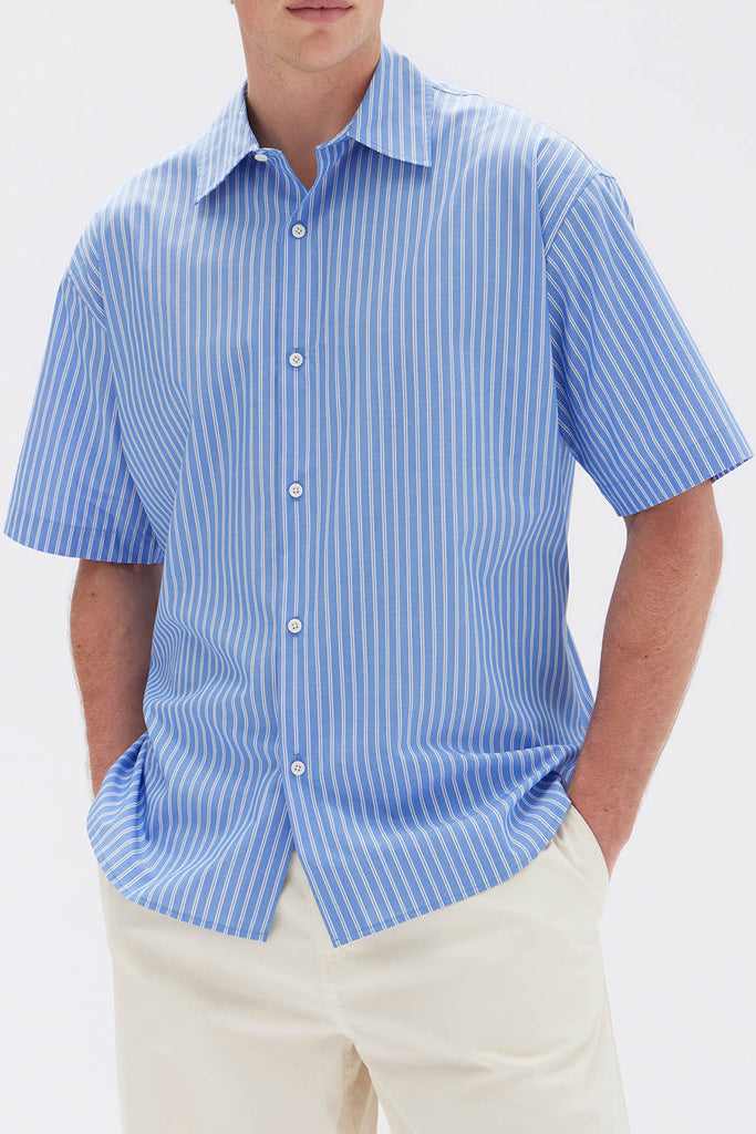 Assembly Sullivan S/S Shirt Stripe Blue White