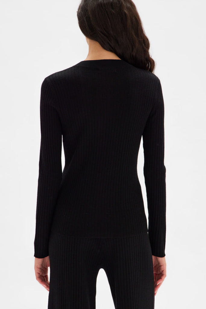 Assembly Mia Long Sleeve Knit Black