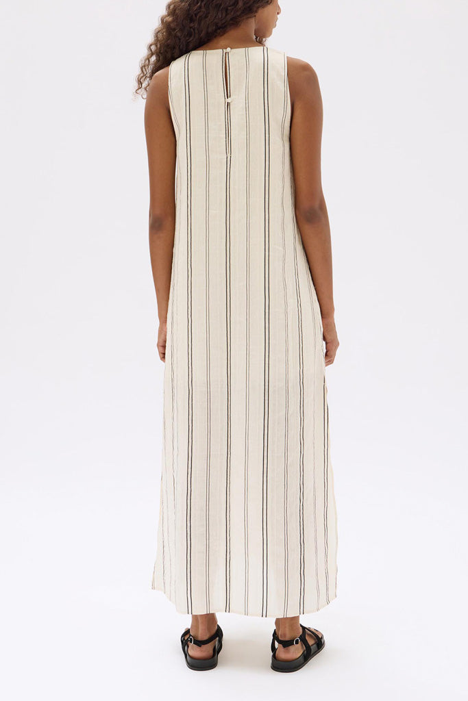 Assembly Milos Stripe Maxi Dress Cream/Black