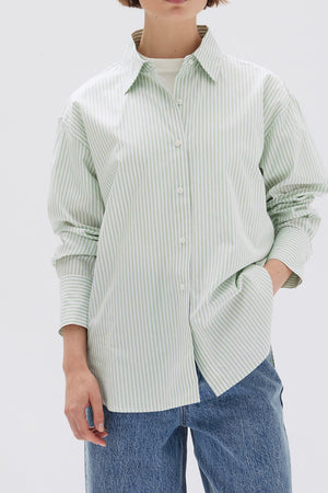 Assembly Signature Poplin Shirt Rosemary/White