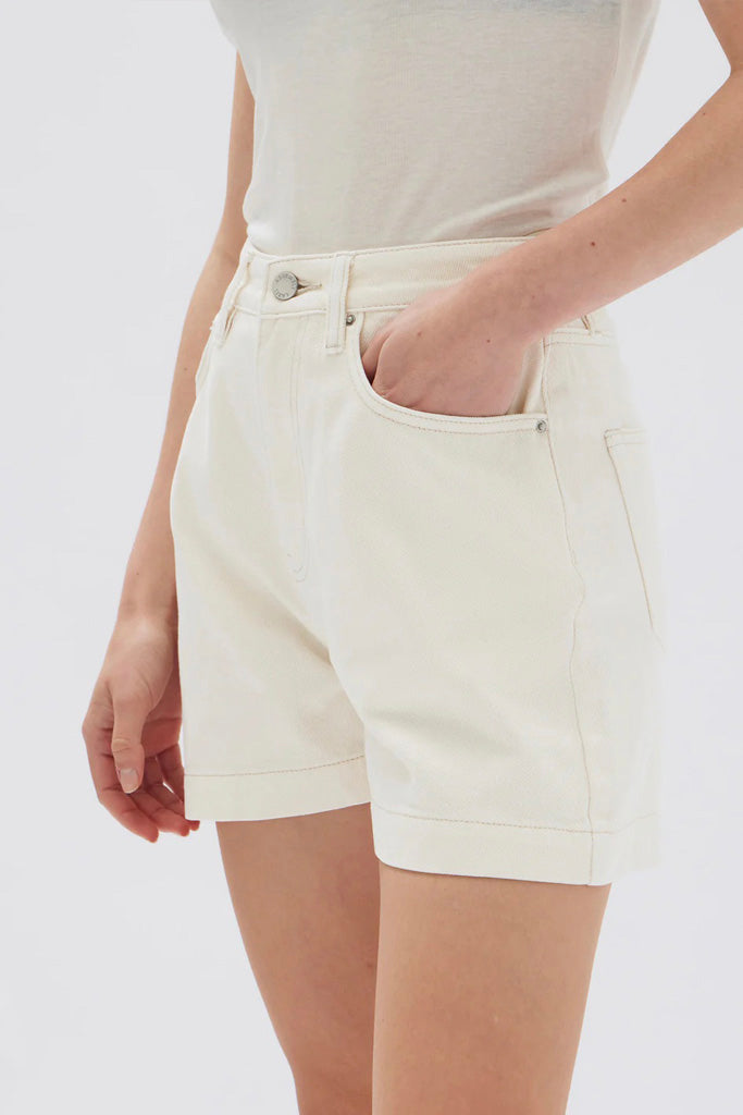 Assembly Boxy Denim Short Ecru