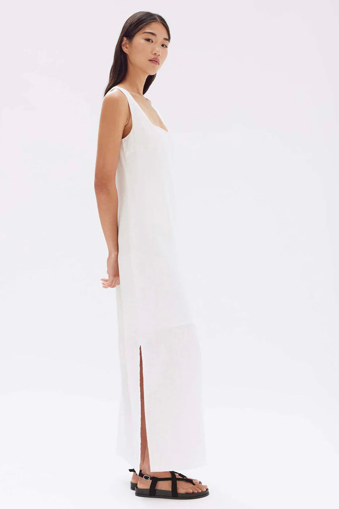 Assembly Georgina Linen Maxi Dress White