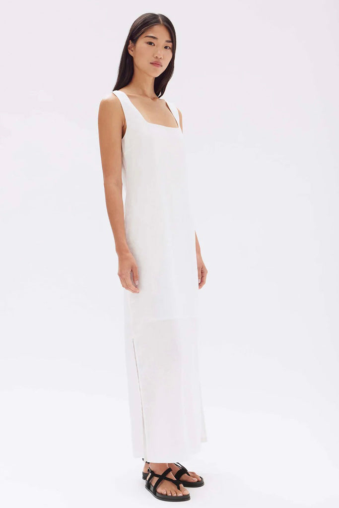 Assembly Georgina Linen Maxi Dress White