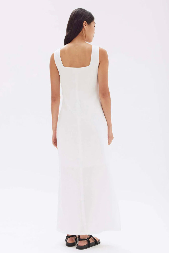 Assembly Georgina Linen Maxi Dress White