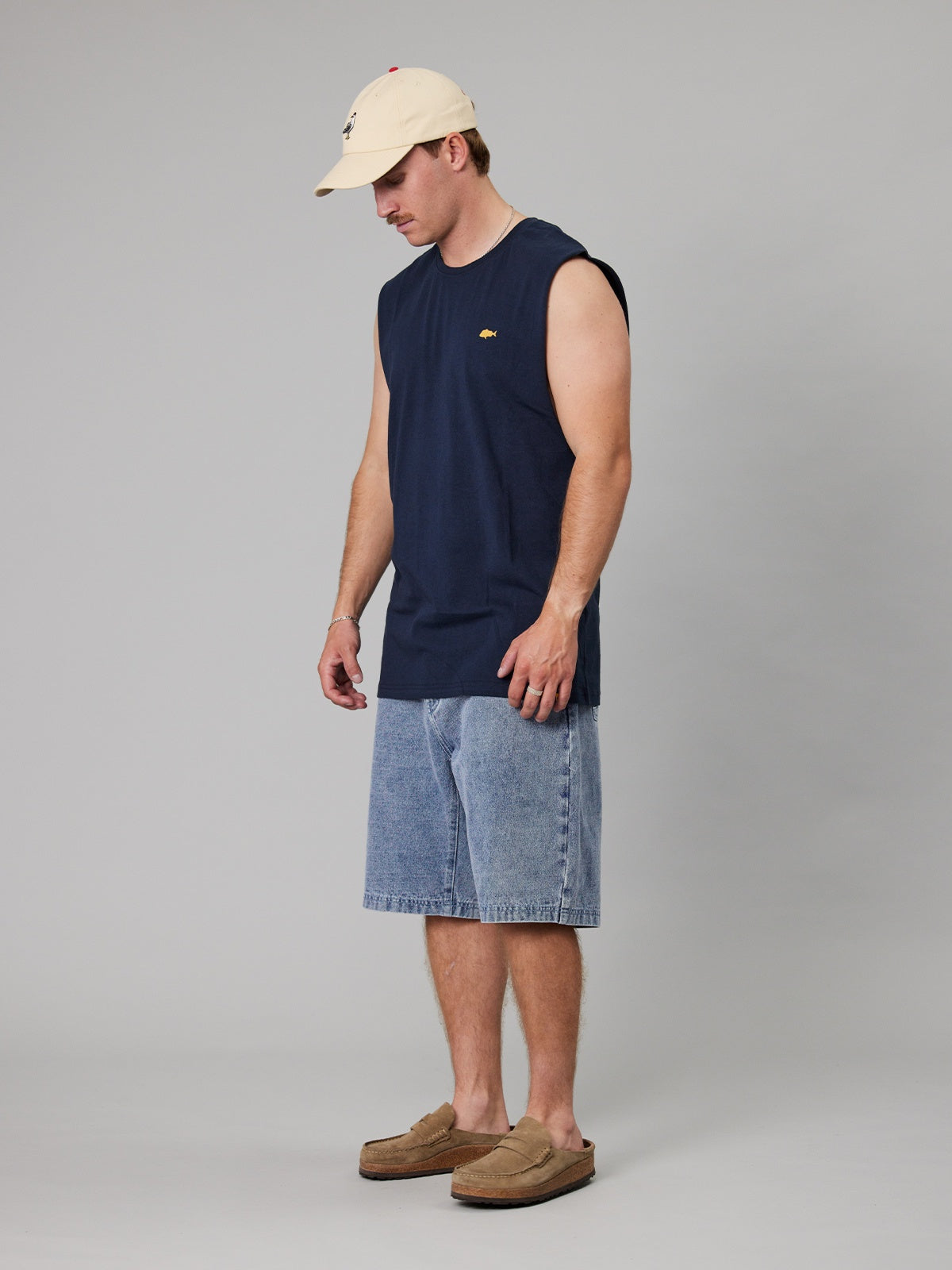 Just Another Fisherman Boat Works Denim Shorts Washed Blue