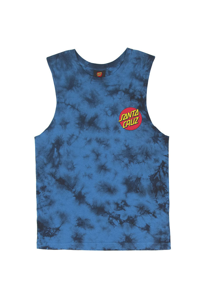 Santa Cruz Beware Dot Tie Dye Muscle Blue Tie Dye