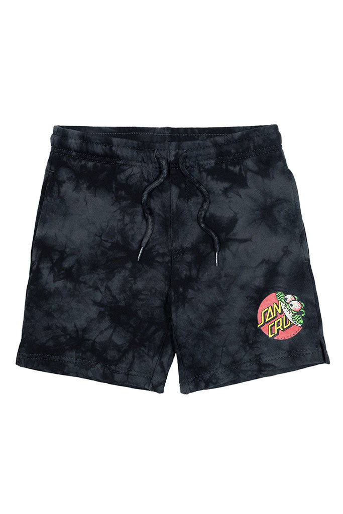 Santa Cruz Beware Dot Tie Dye Track Short Black Tie Dye