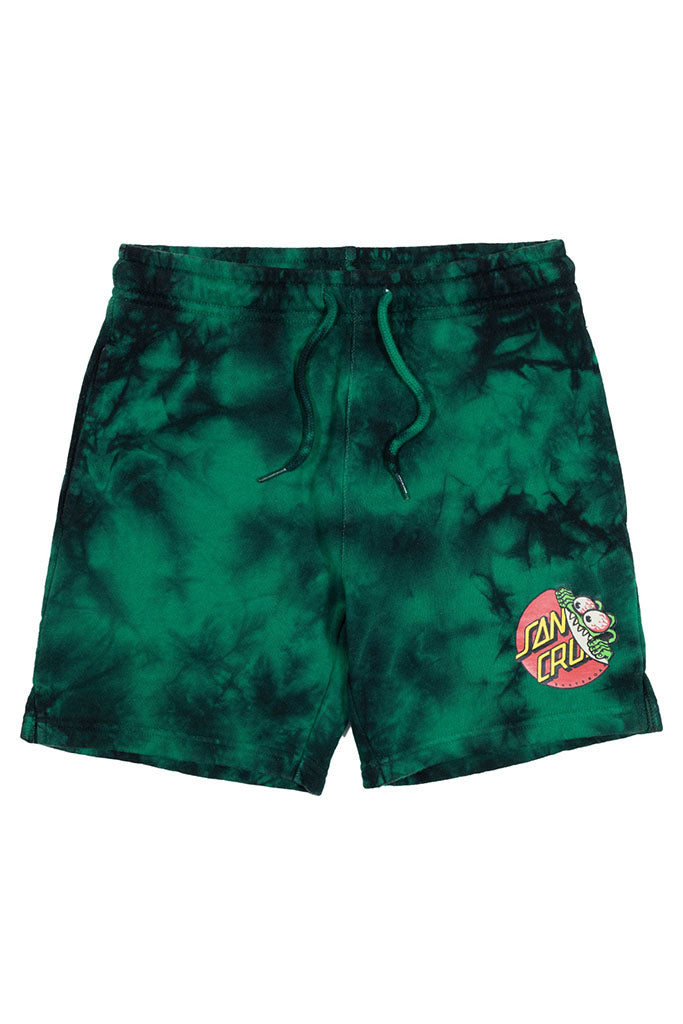 Santa Cruz Beware Dot Tie Dye Track Short Green Tie Dye