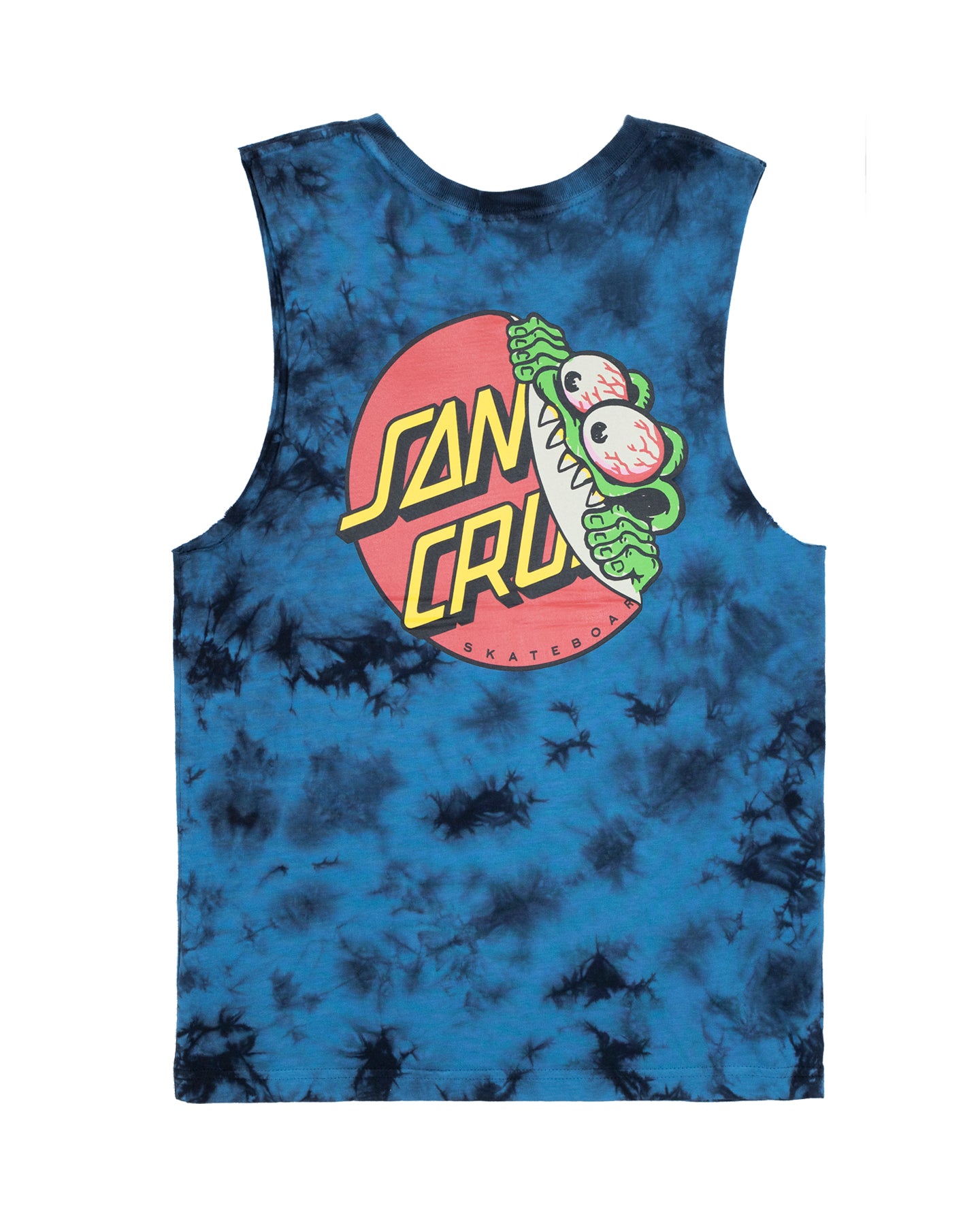 Santa Cruz Beware Dot Tie Dye Muscle Blue Tie Dye