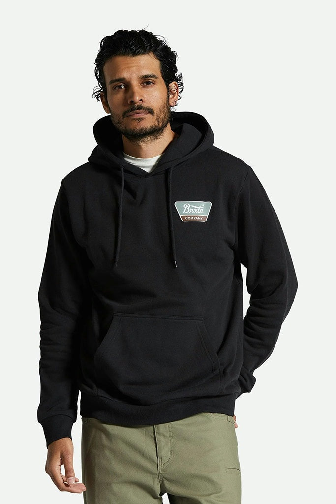 Brixton Linwood Hood Black/Chinois Green/Sepia