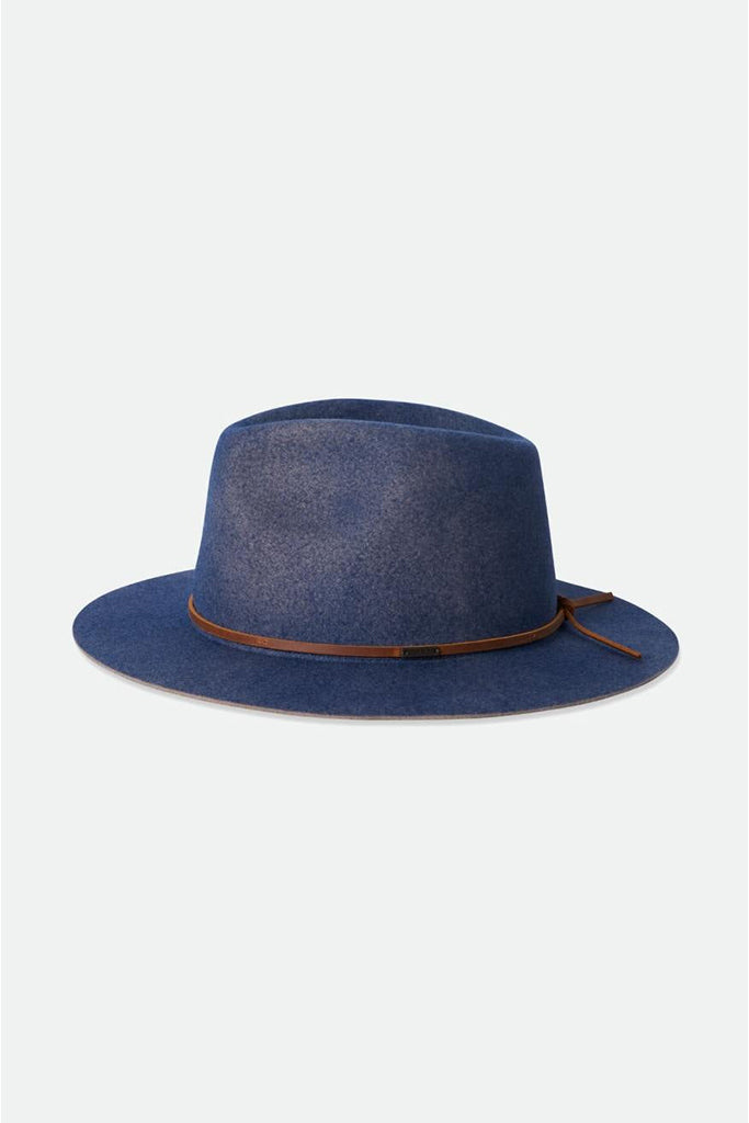 Brixton Wesley Fedora Ombre Blue Worn Wash