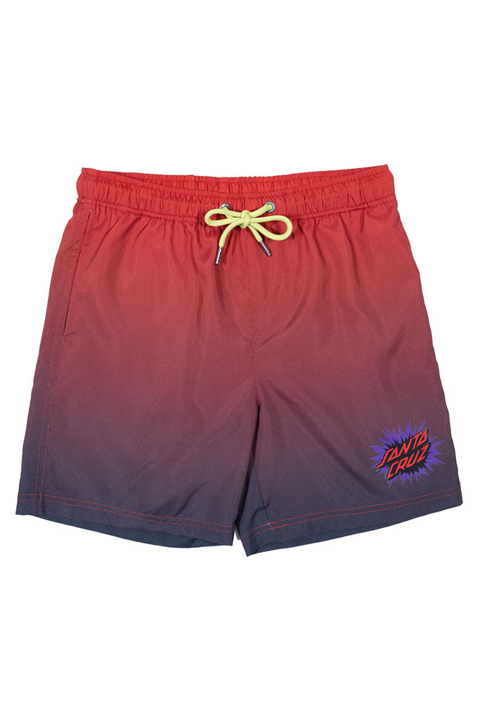 Santa Cruz Burst Oval Dot Boardshort Red Tie Dye