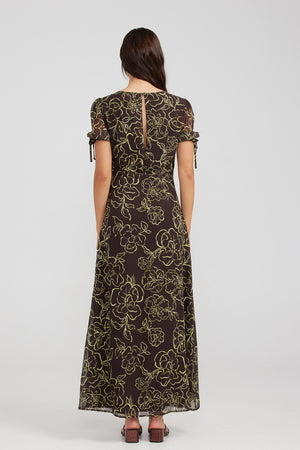 Charlie Holiday Magdalena Maxi Dress Stencil Floral